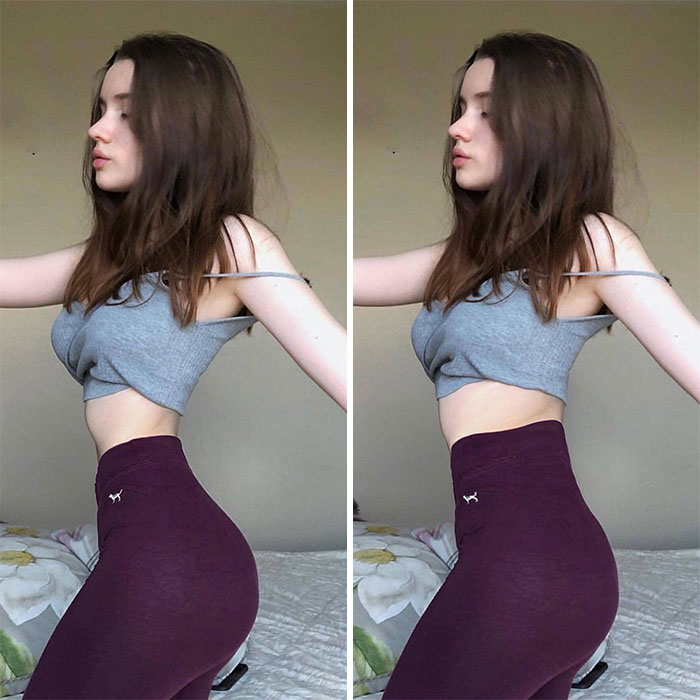 fake Instagram, girl with photoshopped photo 