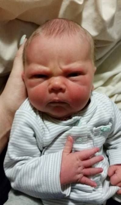 funny angry baby face pic