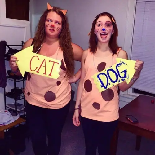Cat and Dog Couples Funny Halloween Costumes