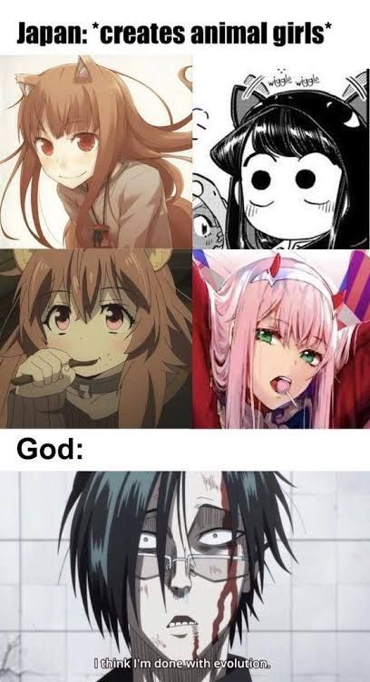 god vs anime girls memes